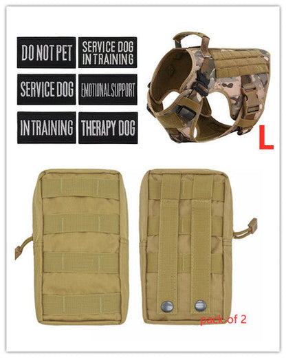 Adjustable Military Tactical Dog Harness for Large Breeds