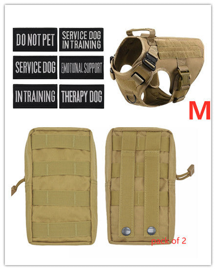Adjustable Military Tactical Dog Harness for Large Breeds
