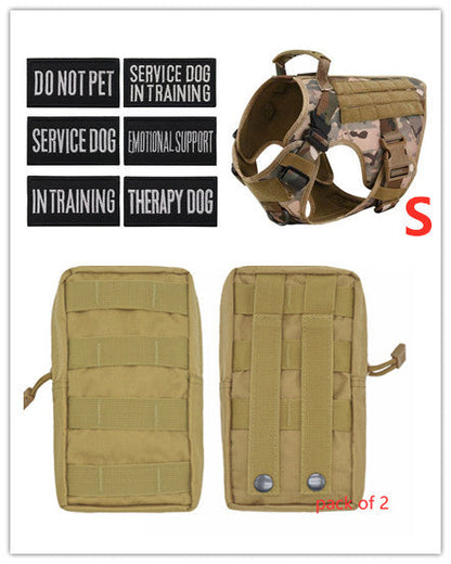 Adjustable Military Tactical Dog Harness for Large Breeds