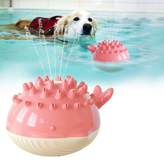 Floating Aquatic Spray Ball Toy for Active Dogs Summer Play