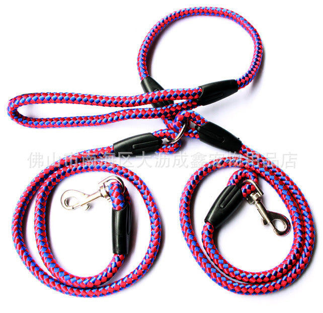 Durable Double-Ended Dog Leash for Walking Two Pets at Once