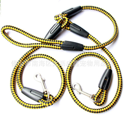 Durable Double-Ended Dog Leash for Walking Two Pets at Once
