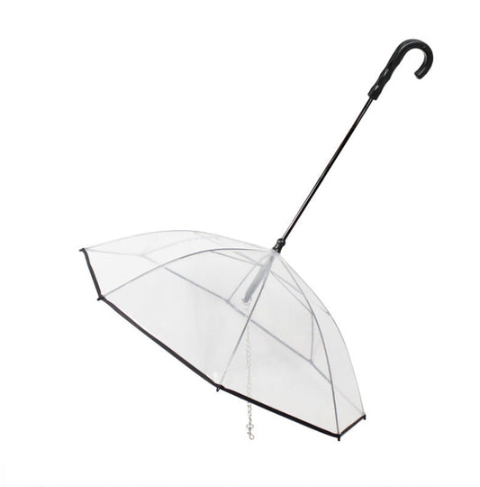 Transparent Pet Umbrella Dog Leash Adjustable Dog Walking - detail view