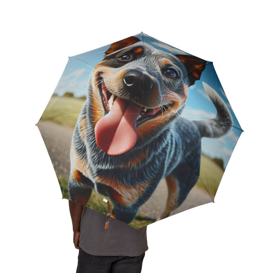 Australian Stumpy Tail Cattle Dog Semi-Automatic Foldable Umbrella