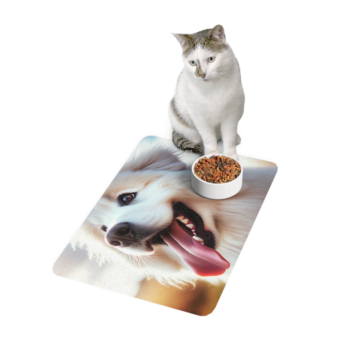 Pet Food Mat (12x18) - Pyrenean Mountain Dog