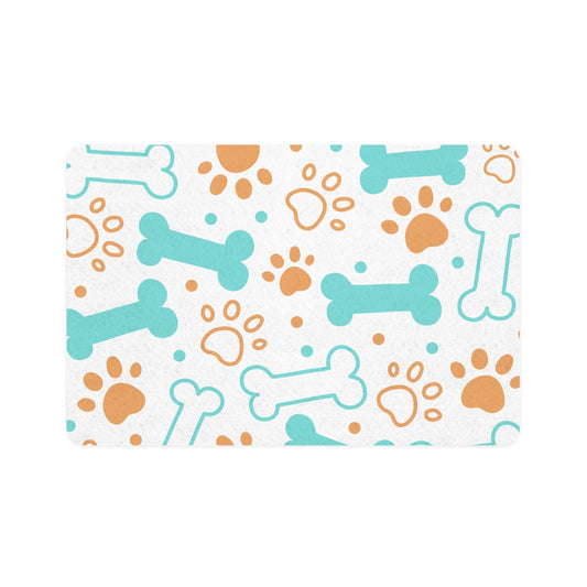 Pet Food Mat (12x18) - Puppy Pattern