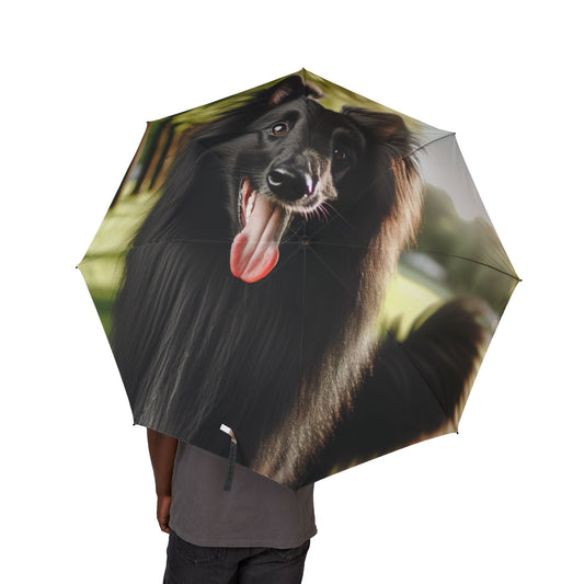 Belgian Shepherd Dog Groenendael Semi-Automatic Foldable Umbrella