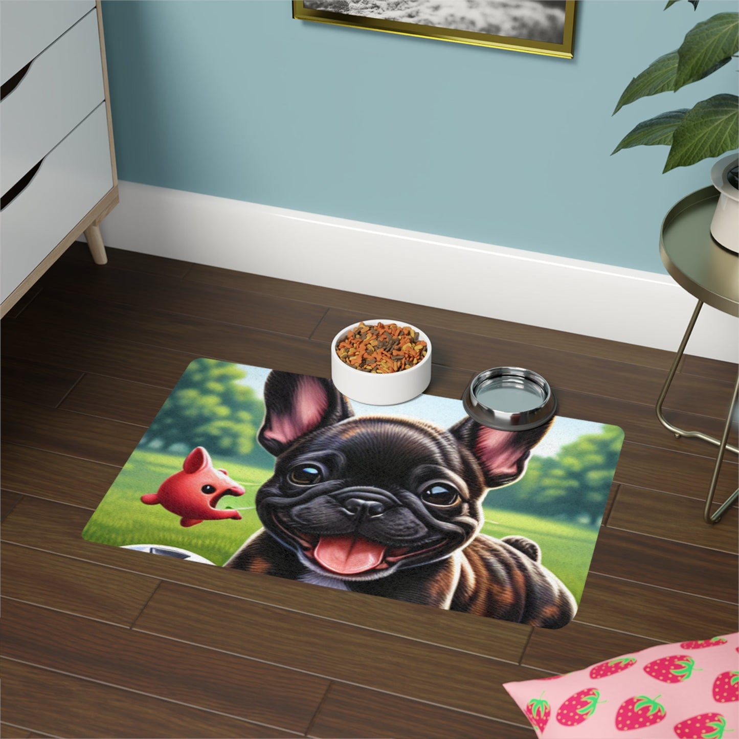 Pet Food Mat (12x18) - French Bulldog