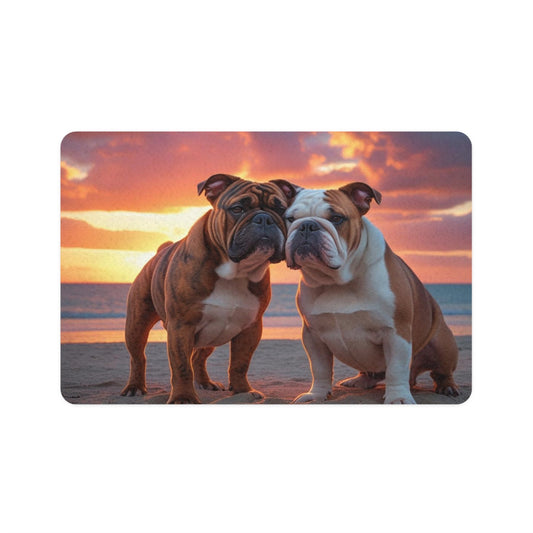 Pet Food Mat (12x18) - Bulldog Love