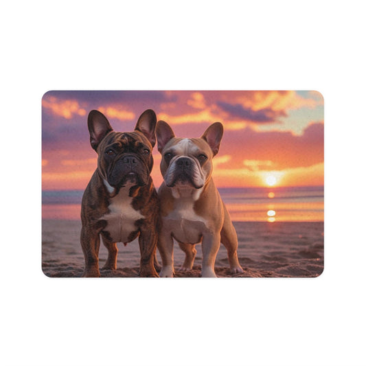 Pet Food Mat (12x18) - French Bulldog Love