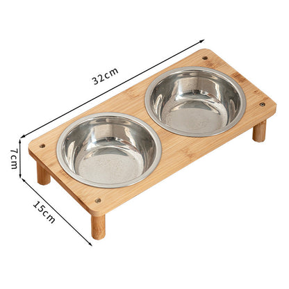 Pet Bowl Dog Food Pot Anti-tumble Large Stainless Steel
