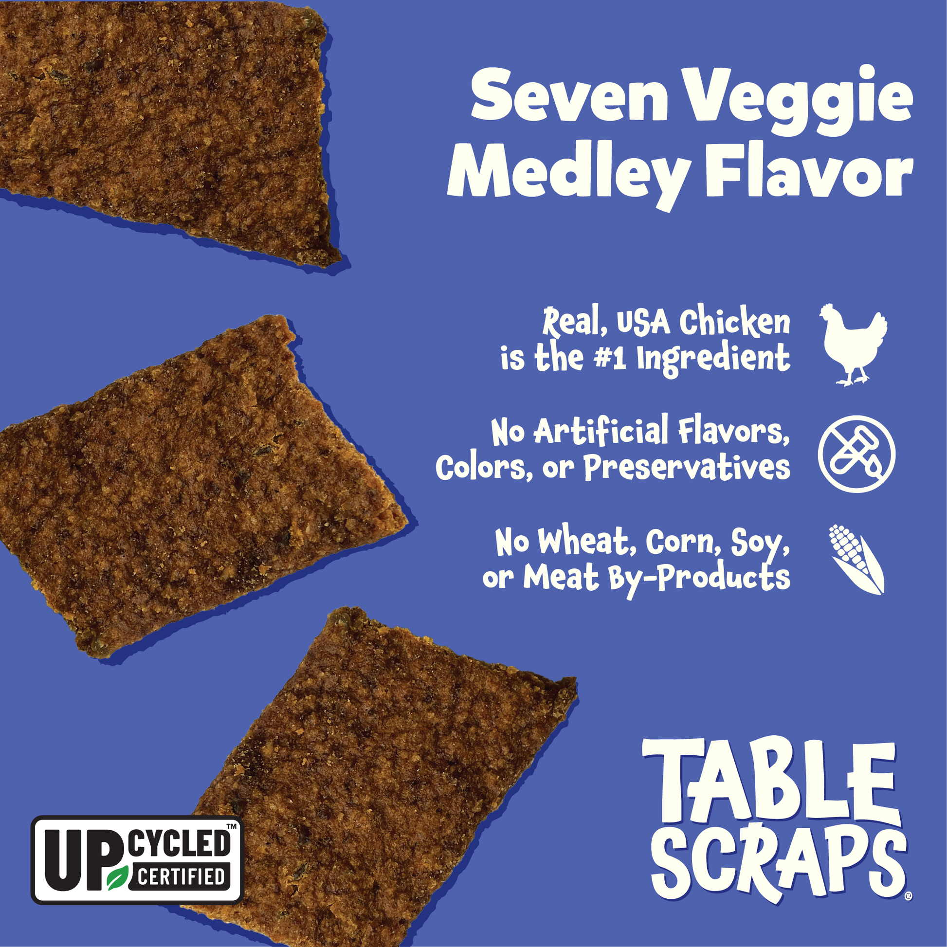 Seven Dawrfs Seven Veggie Medley Chicken Recipe Dog Treats - Table Scraps Treats