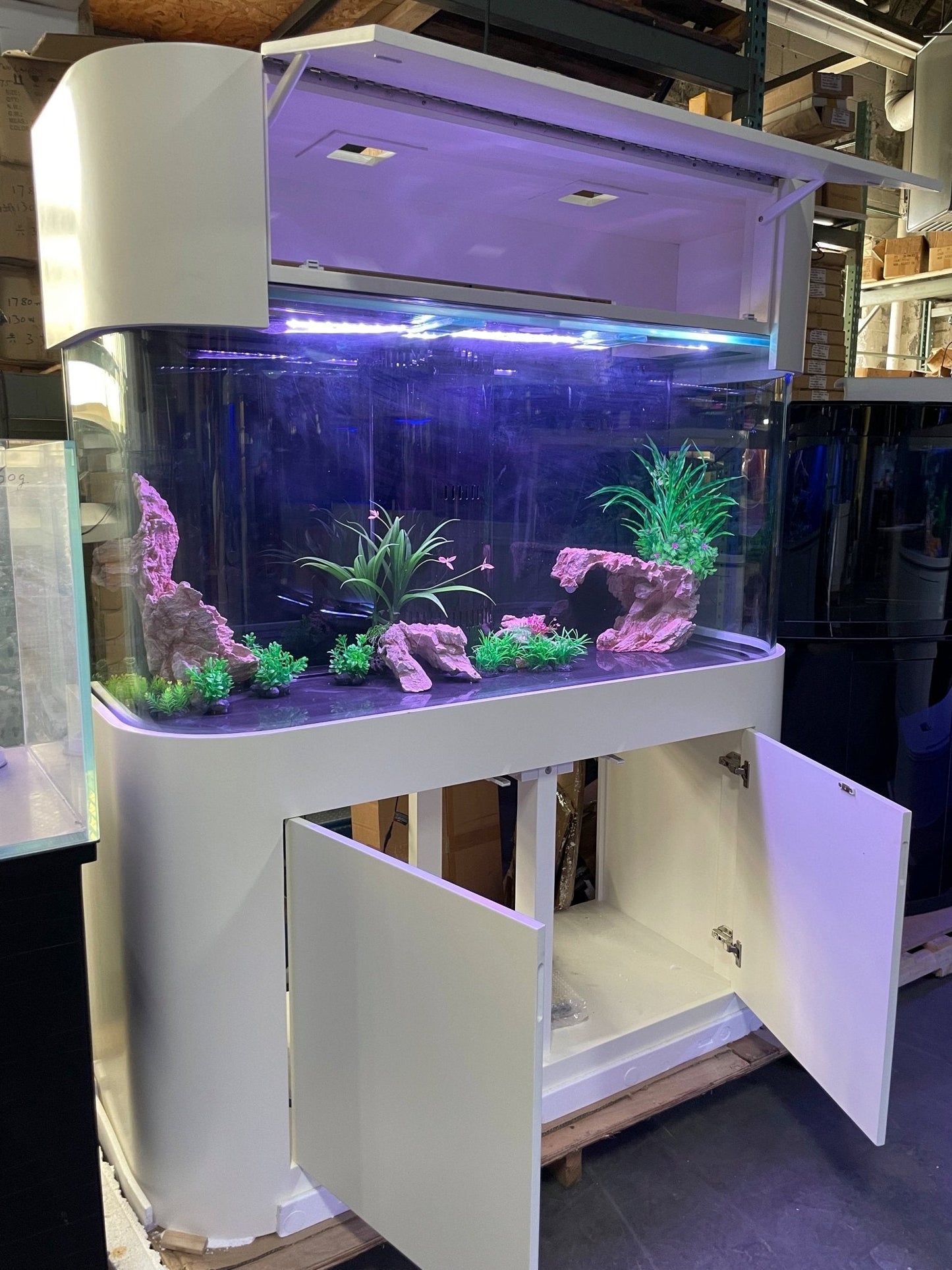 170g Panoramic Reef-Ready Aquarium Set in White