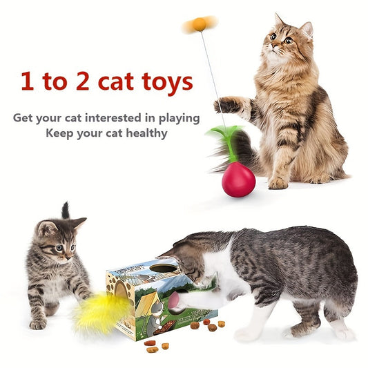 1 To 2 Cat Toys Cat Stick Cat Tumbler DIY Cat Toy A Turnip