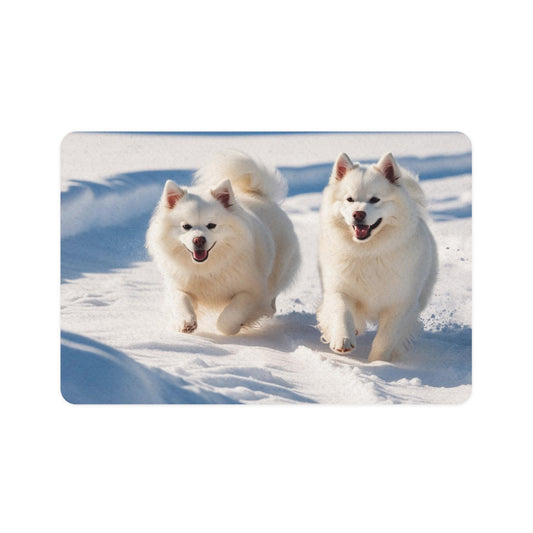 Pet Food Mat (12x18) - Snow Dogs