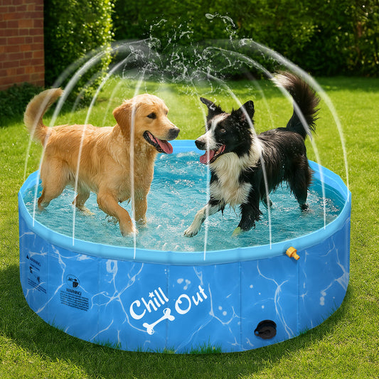 Chill Out - Dog Pool - 2-in-1 Foldable Sprinking Pool  for