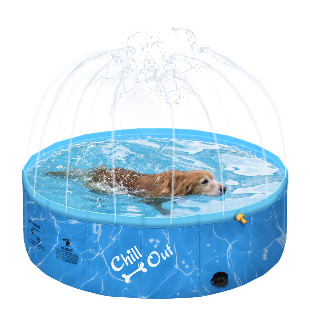 Chill Out - Dog Pool - 2-in-1 Foldable Sprinking Pool  for