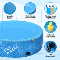 Chill Out - Dog Pool - 2-in-1 Foldable Sprinking Pool  for