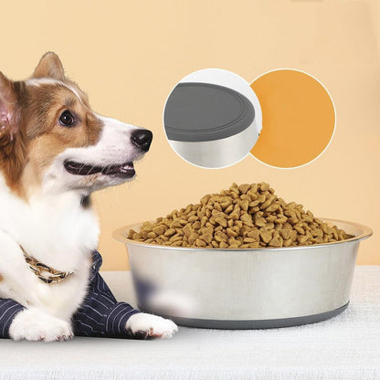 Stainless Steel Anti-tumble Pet Dog Bowl