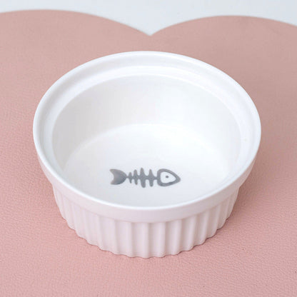 Cat Bowl Ceramic Double Bowl Water Bowl Tall Diagonal Pet