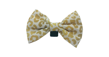 You're So Golden Leopard Gold Bow Tie Dog Collar Attachment