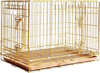 24-42" Collapsible Copper Gold Dog Crate GLD24-42
