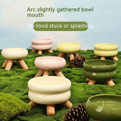 Food Water Pet Ceramic Color Feeding Dogs And Cats Supplies