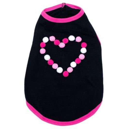 Pom Pom Heart Dog Tee
