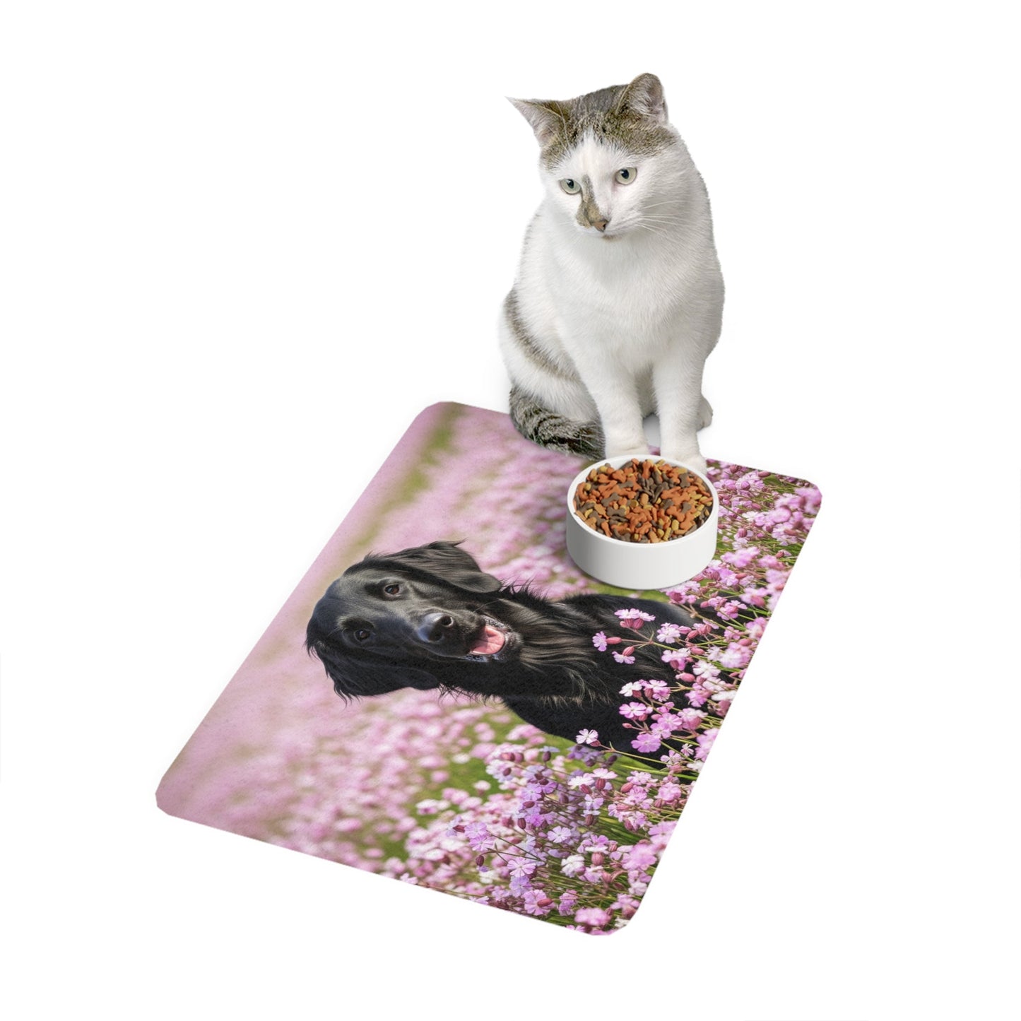 Pet Food Mat (12x18) - Flat Coated Retriever