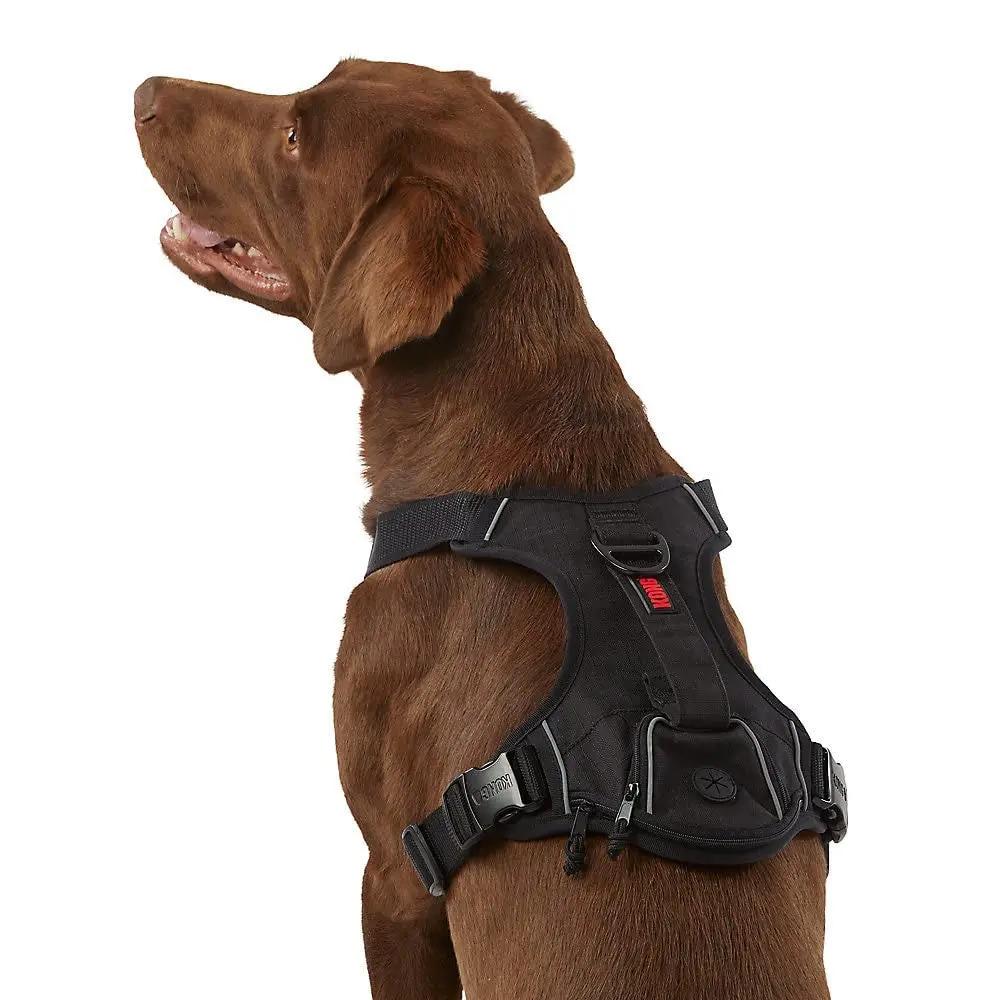 Kong Large Black Dog Harness with Waste Bag Dispenser and Control Handle