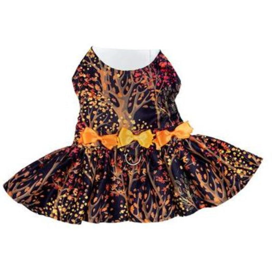 Fall Leaves Dog Harness Dress w/ Matching Leash