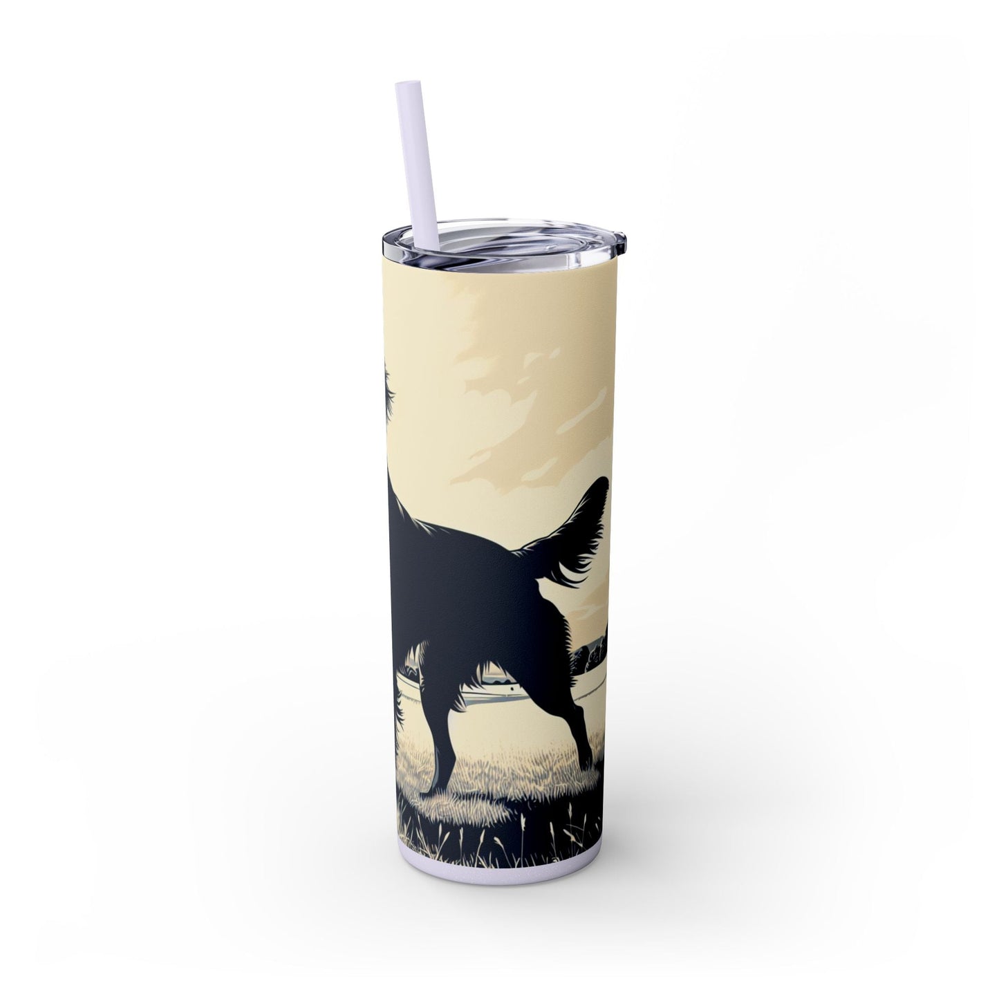 Flat Coated Retriever Tumbler with Straw, 20oz