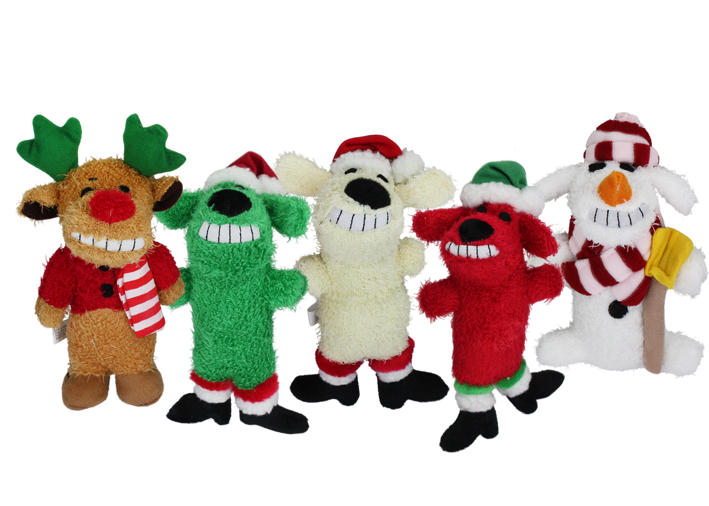 Multipet Loofa® Christmas Assortment - Assorted Characters 6" - Christmas/Holidays - The Family Pet