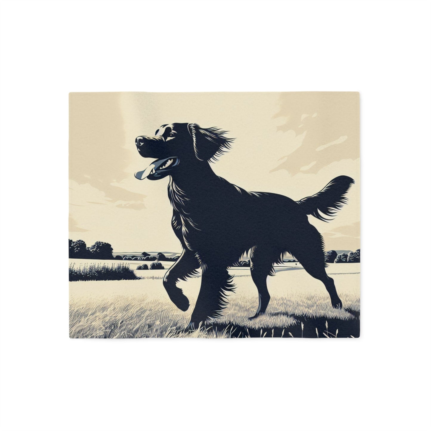 Flat Coated Retriever Sweatshirt Blanket