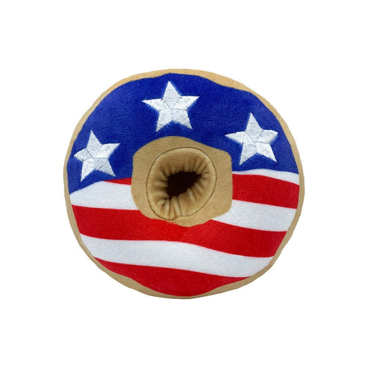 Stars & Stripes Donut Dog Toy