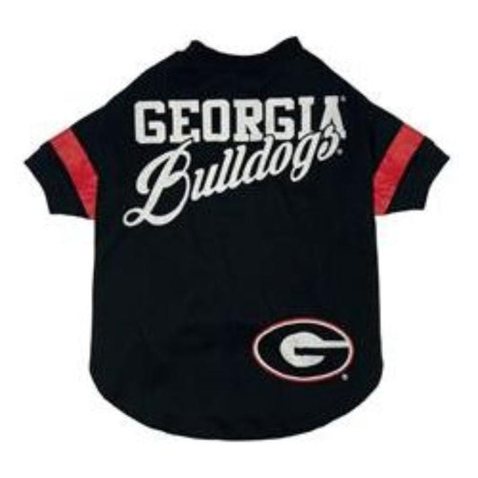 Georgia Bulldogs Black/Red Stripe Dog Tee