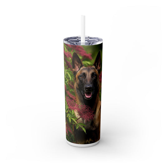 Belgian Shepherd Dog Malinois Tumbler with Straw, 20oz