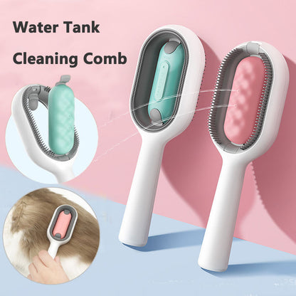 4-in-1 Pet Grooming Brush with Water Tank for Easy Cleaning