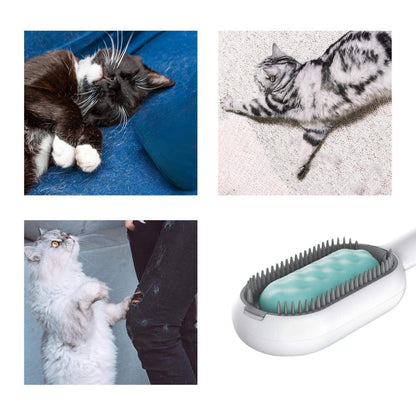 4-in-1 Pet Grooming Brush with Water Tank for Easy Cleaning