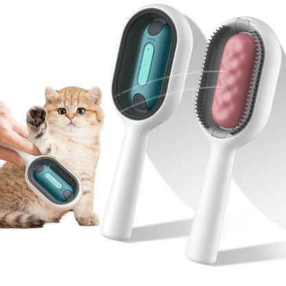 4-in-1 Pet Grooming Brush with Water Tank for Easy Cleaning