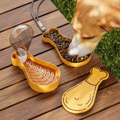 Pet Water Feeder Pet Hydration On-the-go Portable 2-in-1 Pet