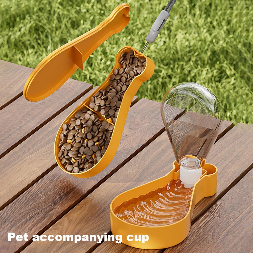 Pet Water Feeder Pet Hydration On-the-go Portable 2-in-1 Pet