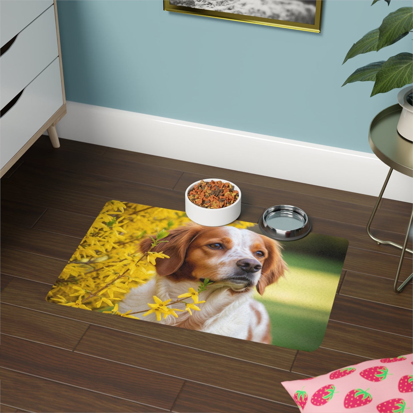 Pet Food Mat (12x18) - Brittany Dog