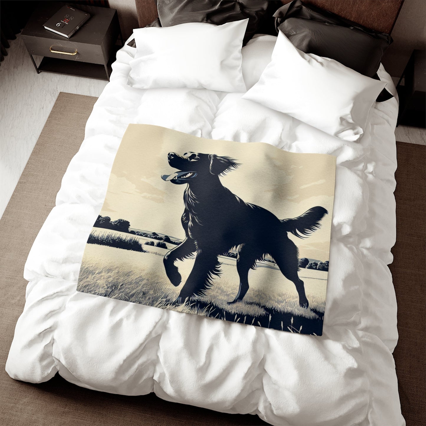 Flat Coated Retriever Sweatshirt Blanket
