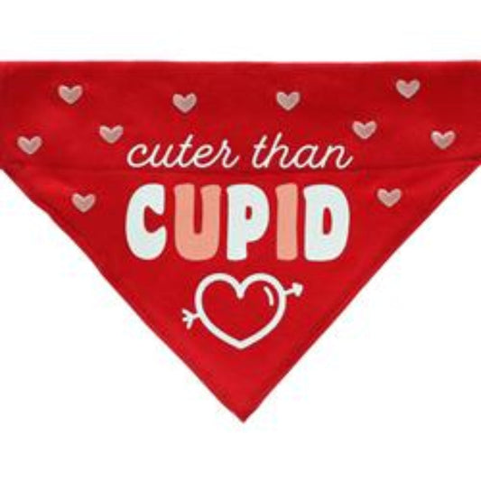 Valentine's Cuter than Cupid Dog Bandana, S/M