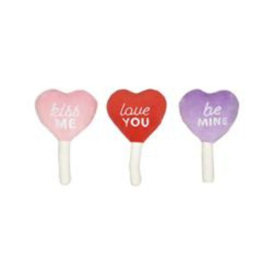 Valentine's Conversation Hearts Dog Toys, Set of 3