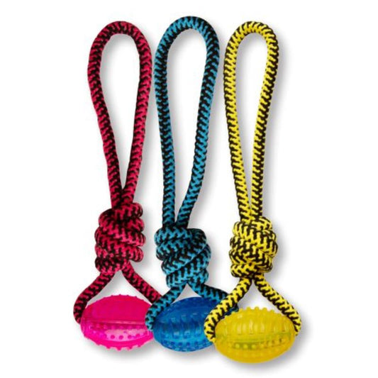 Tug Buddy Ball Rope Dog Toy - 18" - Yellow