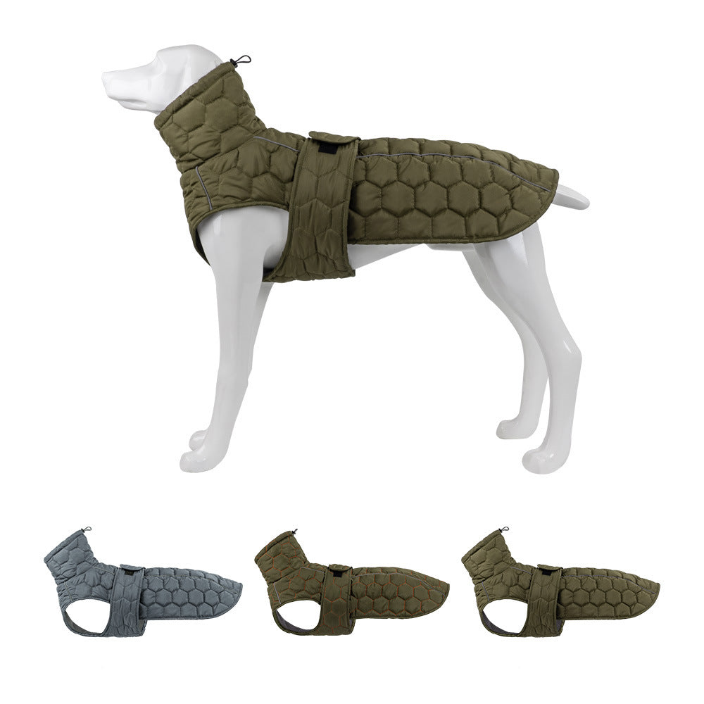 Thick and warm dog clothing outdoor cotton coat vest for