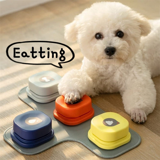 4 Pack Recordable Dog Talking Buttons for Pet Interaction