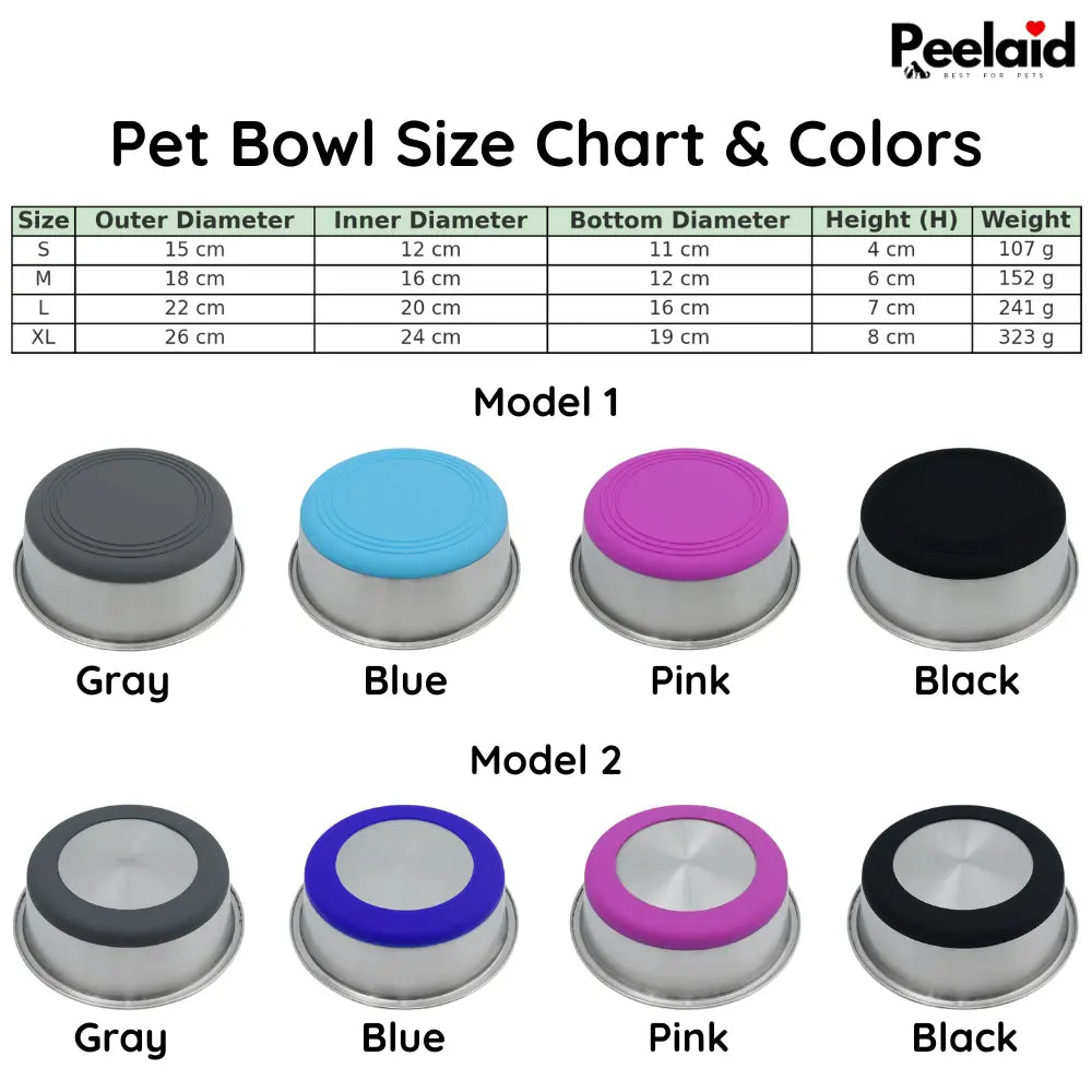 Peelaid™ Stainless Steel Anti-Slip Pet Bowl